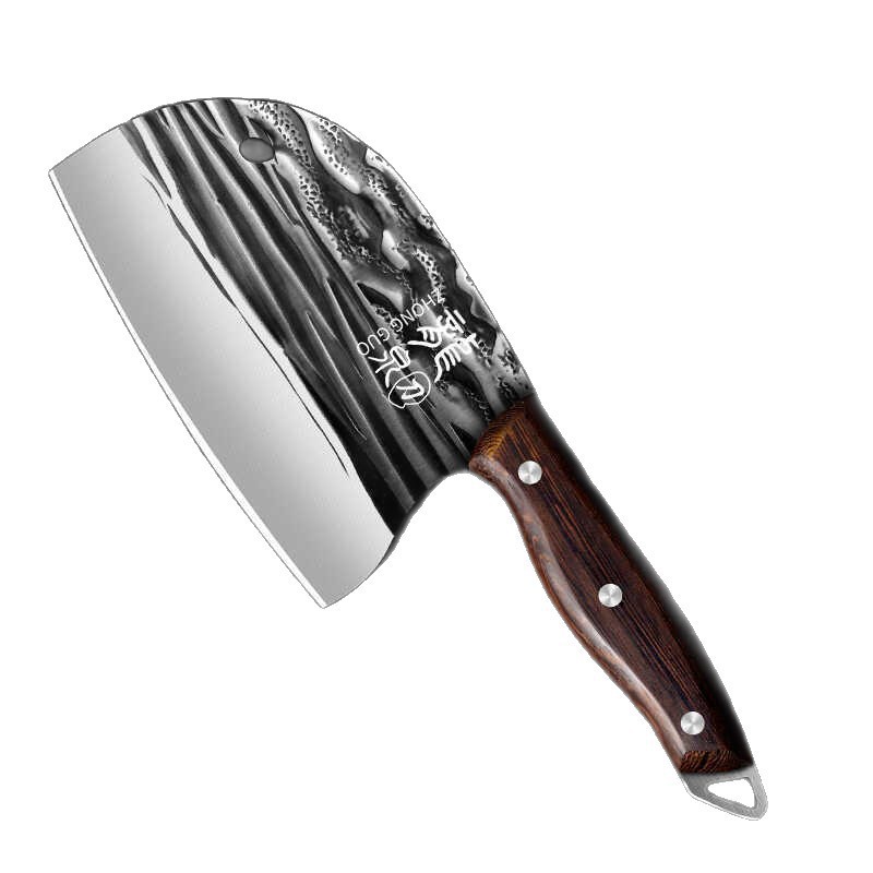 Cuchillo de corte de cocina, cuchillo de corte de carne doméstico, cuchillo de corte de acero inoxidable, cuchillo de forja de acero inoxidable, duradero y de doble uso