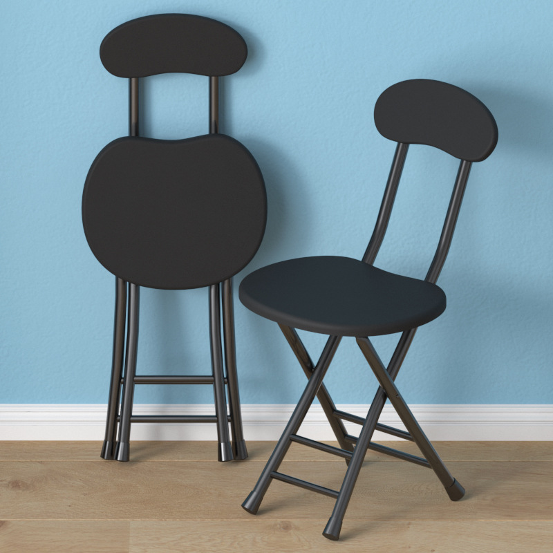대형 블랙 프레임 블랙 매트 의자