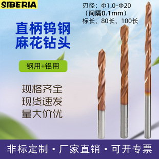 Factory Direct Sales Machine Drilling Carbide Aluminum Steel Hardened Extended Blade Straight Handle Tungsten Steel Twist Drill Bit