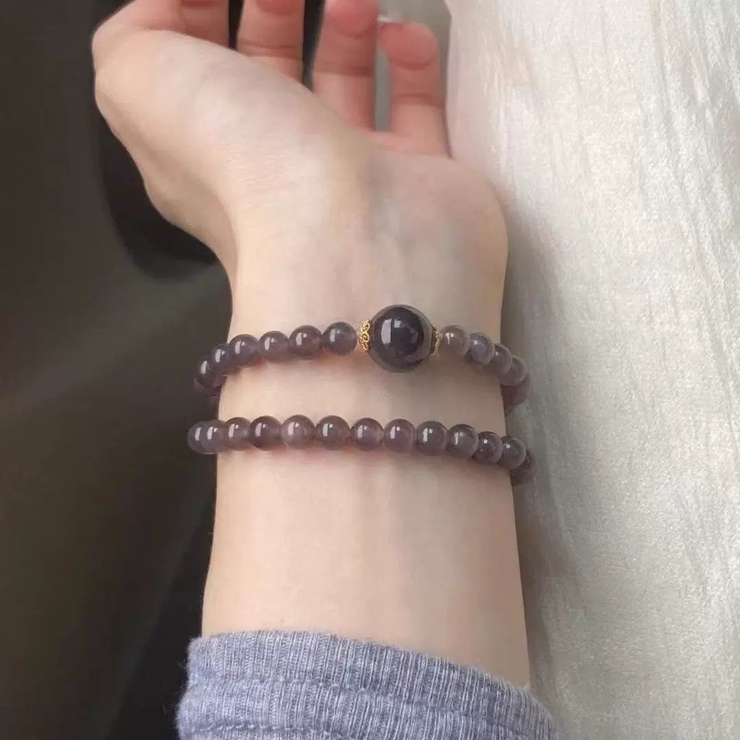 Nuevo estilo chino de doble capa para usar pulseras antiguas mujeres ins nicho diseño ligero de lujo versátil para amigos pulseras regalo para estudiantes