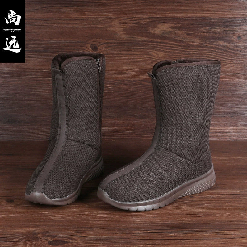 尚远 Warm high shoes, keep warm winter high boots, soft sole