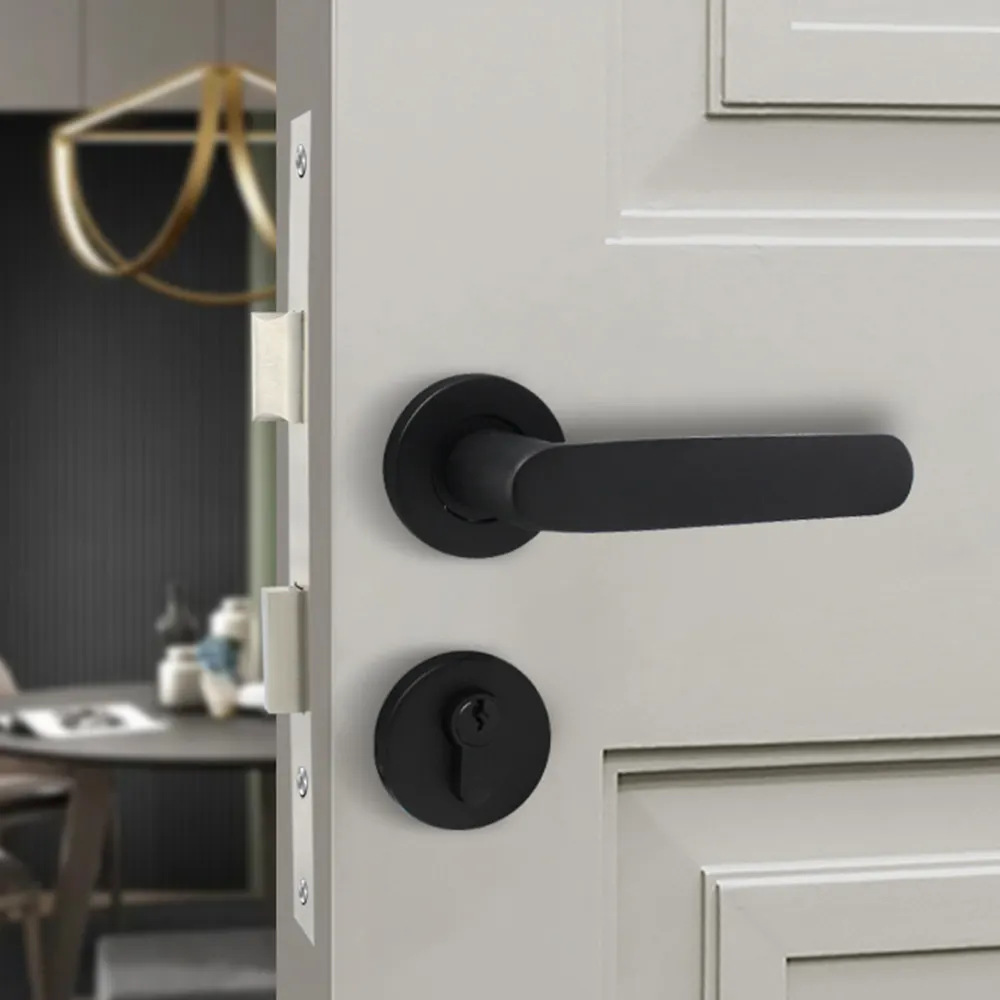Venta al por mayor de acero inoxidable 304 cerradura mecánica dividida manija de la puerta interior con cerradura