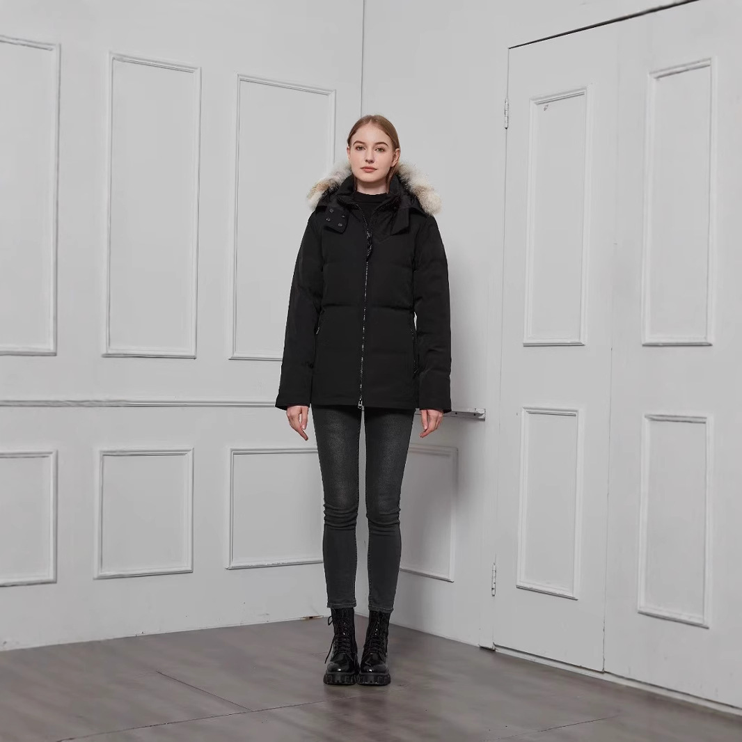 첼시 화이트 하우스 04 구스 다운 재킷 여자 후드 캐나다 재킷 3804L