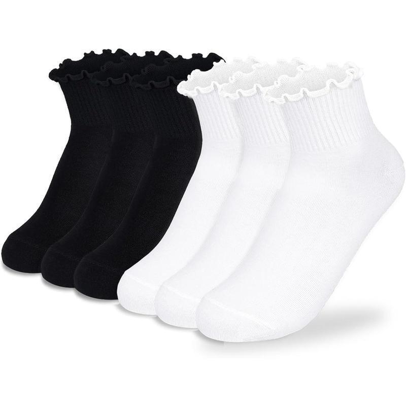 2025 New Cross-Border Dropshipping Women's Ruffled Cotton Cute Frilly Breathable Ankle Socks