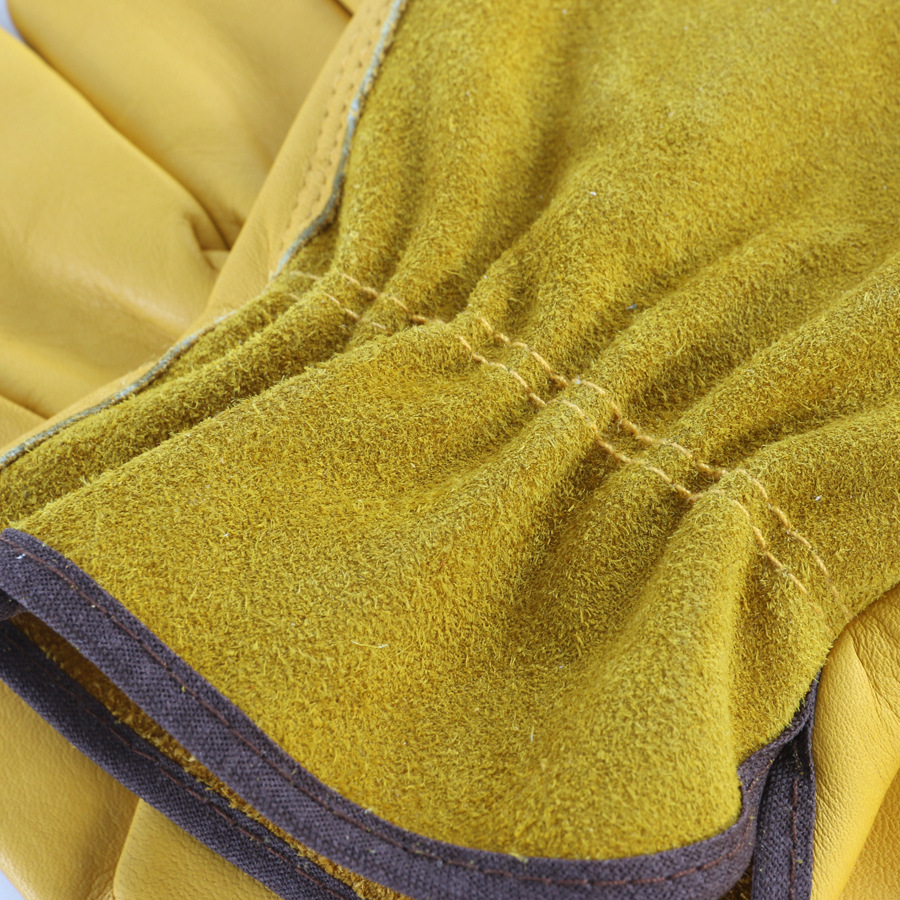 Guantes de jardinería de piel de vaca guantes de conducción antideslizantes y resistentes al desgaste guantes de soldadura eléctrica