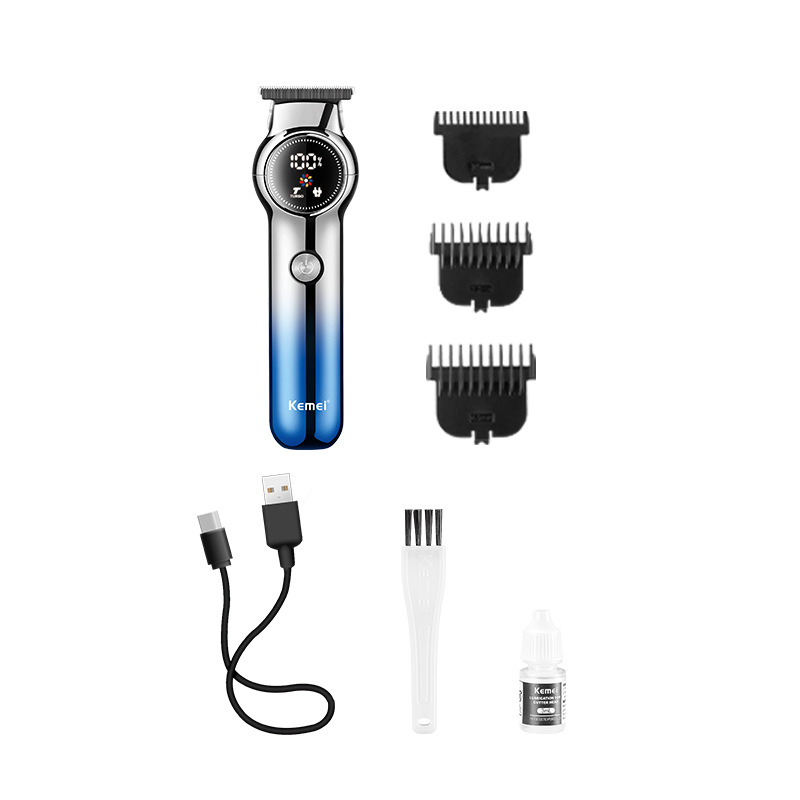 KEMEI pulvimetalurgia cabeza cortadora eléctrica tijeras de Peluquería nueva gran capacidad de larga duración cortadora de cabello
