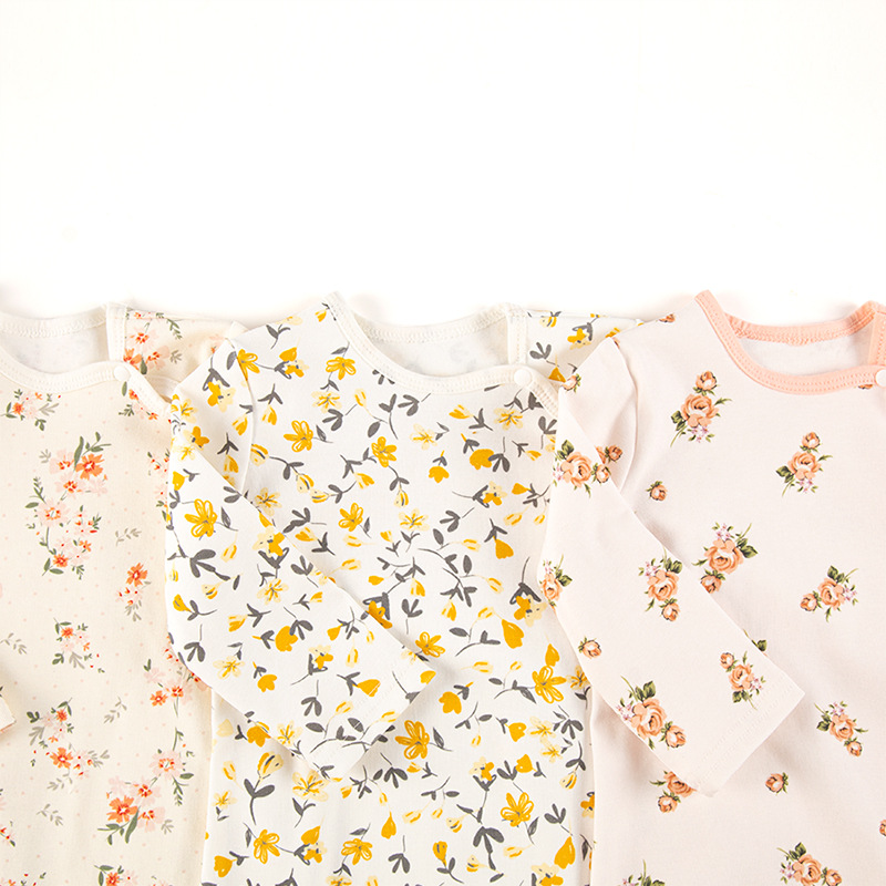 Estilo europeo y americano primavera y otoño mono Bebé Ropa de manga larga niños y niñas bebé niños mameluco cuello redondo Internet celebridad al por mayor