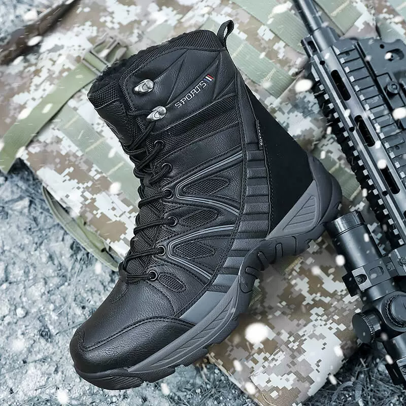 Fleece keep warm climbing footwear for training, boots for hiking, wear-resistant sports shoes