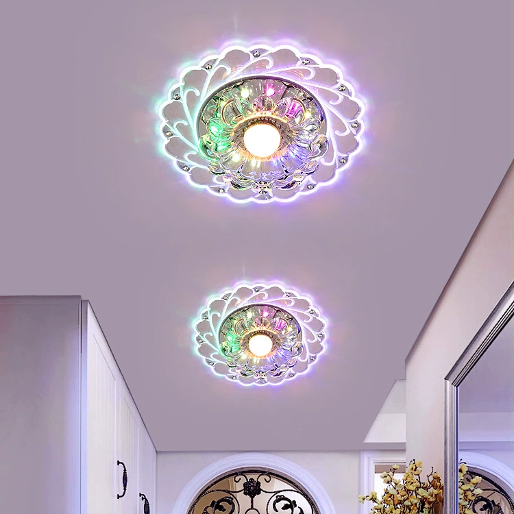 Светодиодные прожекторы современные минималистичные потолочные коридорные светильники персонализированные креативные хрустальные проходные светильники крыльцо декоративные балконные светильники