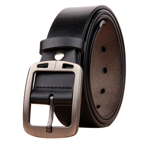 Cross-border men's antique pin buckle belt, genuine leather men's belt, cowhide vintage trouser belt manufacturer for young and middle-aged people