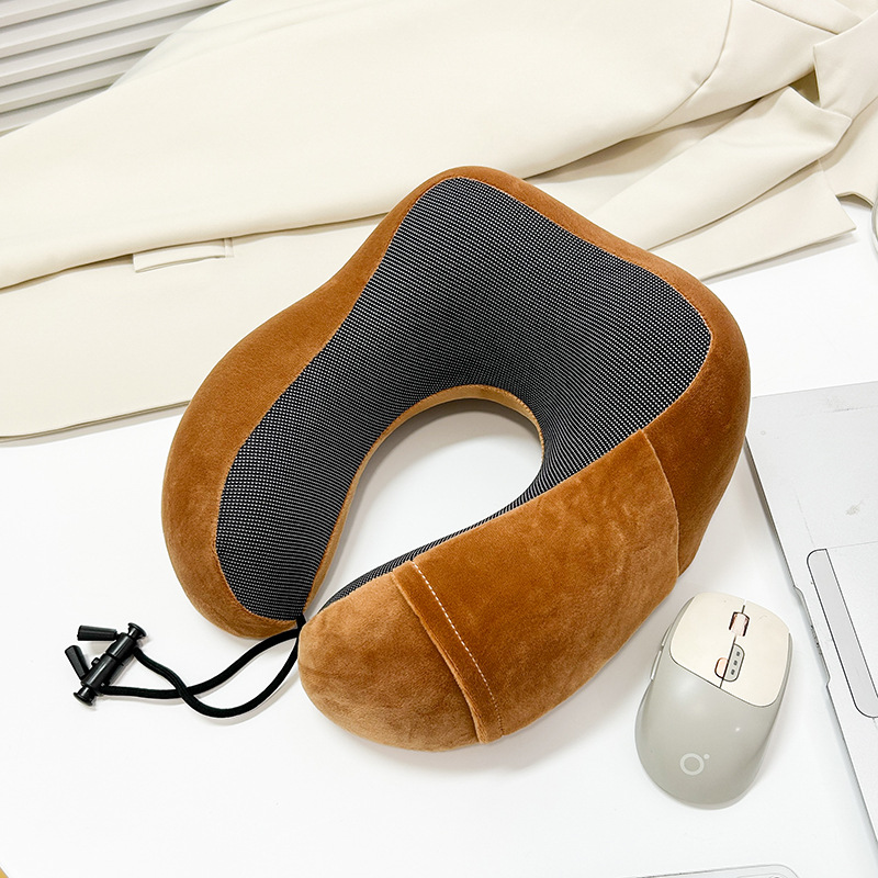 Almohada en forma de U de joroba Almohada de oficina bordada para el almuerzo Viaje de negocios Almohada de cuello de rebote lento Almohada en forma de U de espuma de memoria de joroba image 9