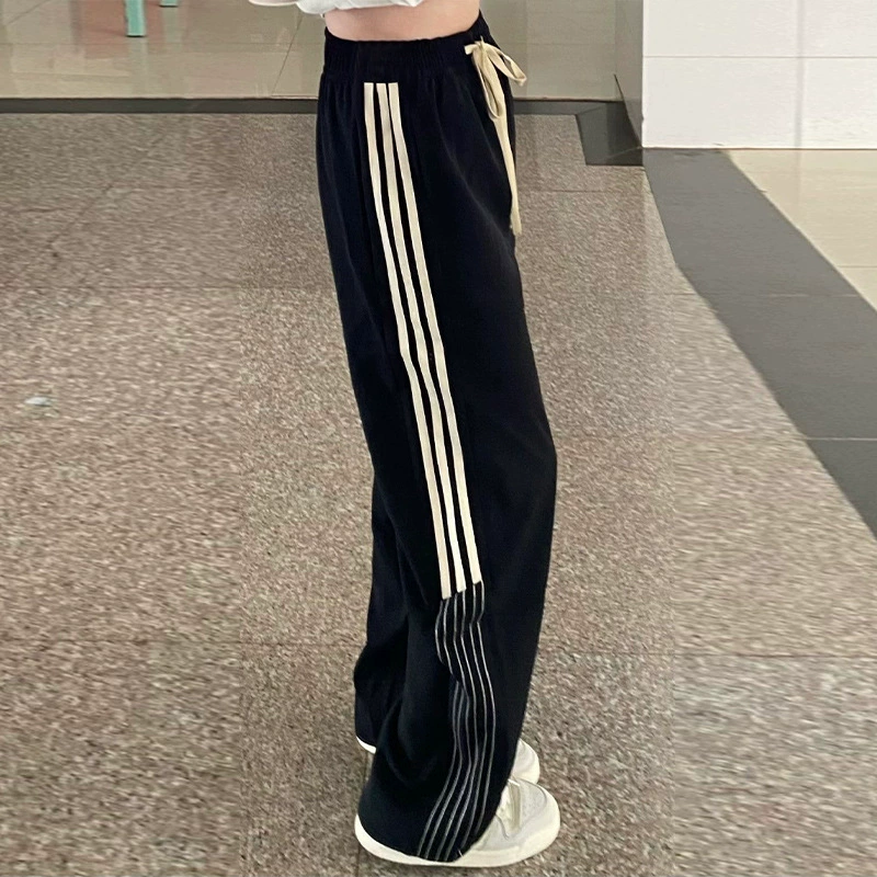 Девушки весенние и осенние брюки детские 2024 осенние новые повседневные брюки женские мальчики модные свободные спортивные брюки