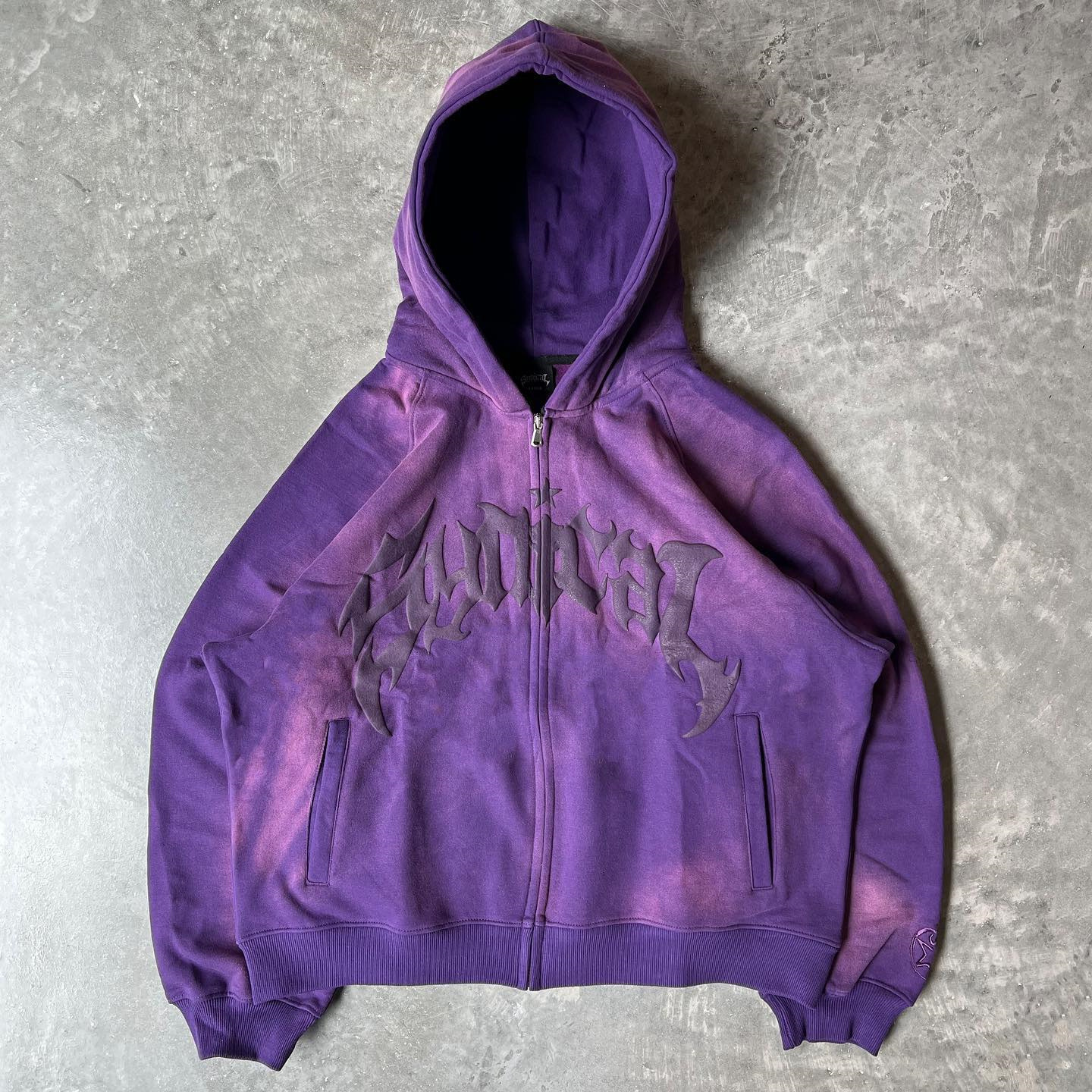 Sudadera con capucha y cremallera american retro gothic estrellas_voghion.com