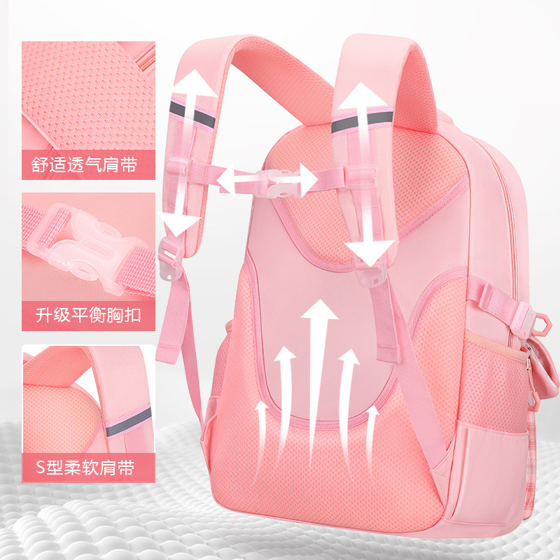 Logotipo personalizado transfronterizo de primer grado portátil desgaste fábrica de descompresión niñas niños bolsas escolares al por mayor