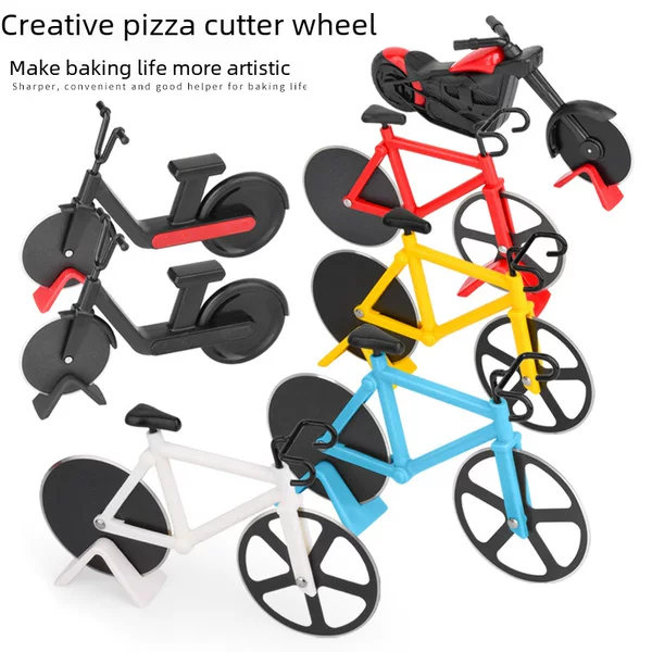 Bicycle pizza cutter motorcycle pizza cutter double wheel pizza pizza Cutter pancake cutter pancake wheel