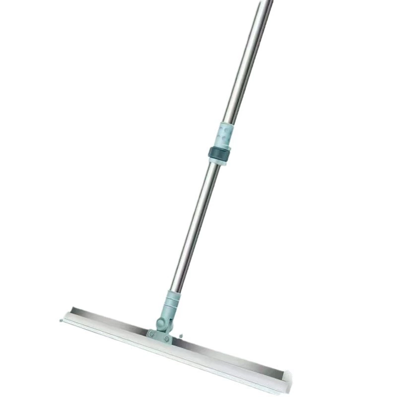 Телескопическая щетка для пола из нержавеющей стали 35/50 см с силиконовым скребком, волшебная метла для ванной и туалета