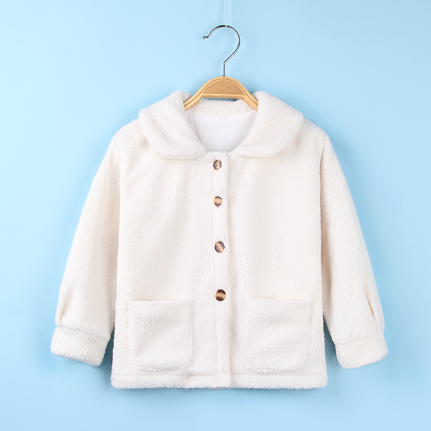 children coat Winter clothes thickening Fleece Cardigan soft Korean Edition fashion Lapel Children's clothing One piece On behalf of Children's clothing