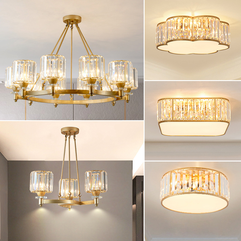 水晶吊灯轻奢客厅灯简约现代卧室吸顶灯创意家用北欧餐厅灯饰新款