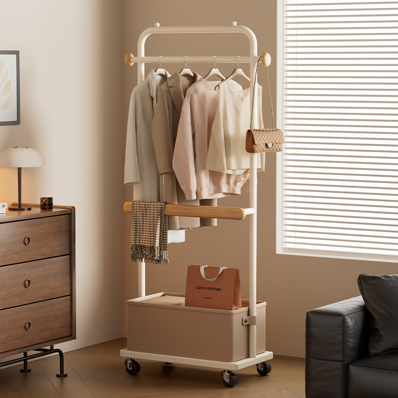 Floor-Standing Clothes Rack for Bedroom 2025 New Model, Entryway Coat Rack, Clothes Storage Rack, Clothes Organizer, Mobile Coat Rack