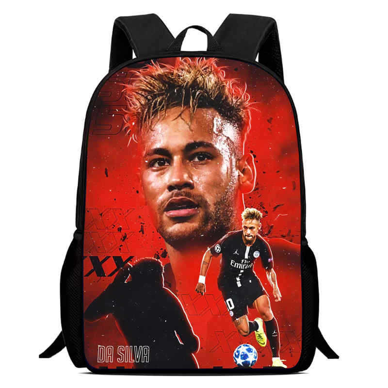 Amazon crossover nueva mochila con estampado periférico de futbolista mochila escolar para estudiantes mochila para niños
