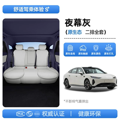 Modelə uyğun (Original) oturacaq örtükləri — models of Fengyun A9, full-cover seat - upgraded-invisible-model-night-gray-complete-set-for-second-row-212t01-fengyun-a9-26-models-passenger-seat-without-leg-rest