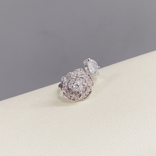 Niche Design Fashionable Female Ring Sweet Gift Versatile Daffodil Petal Living Open Finger Ring Xiahongbo Same Style