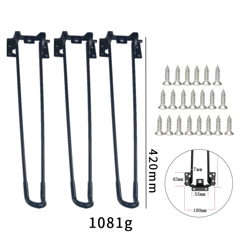 접이식 테이블 다리 42cm (테이블 다리 3 개 + 패키지 나사 1 개)