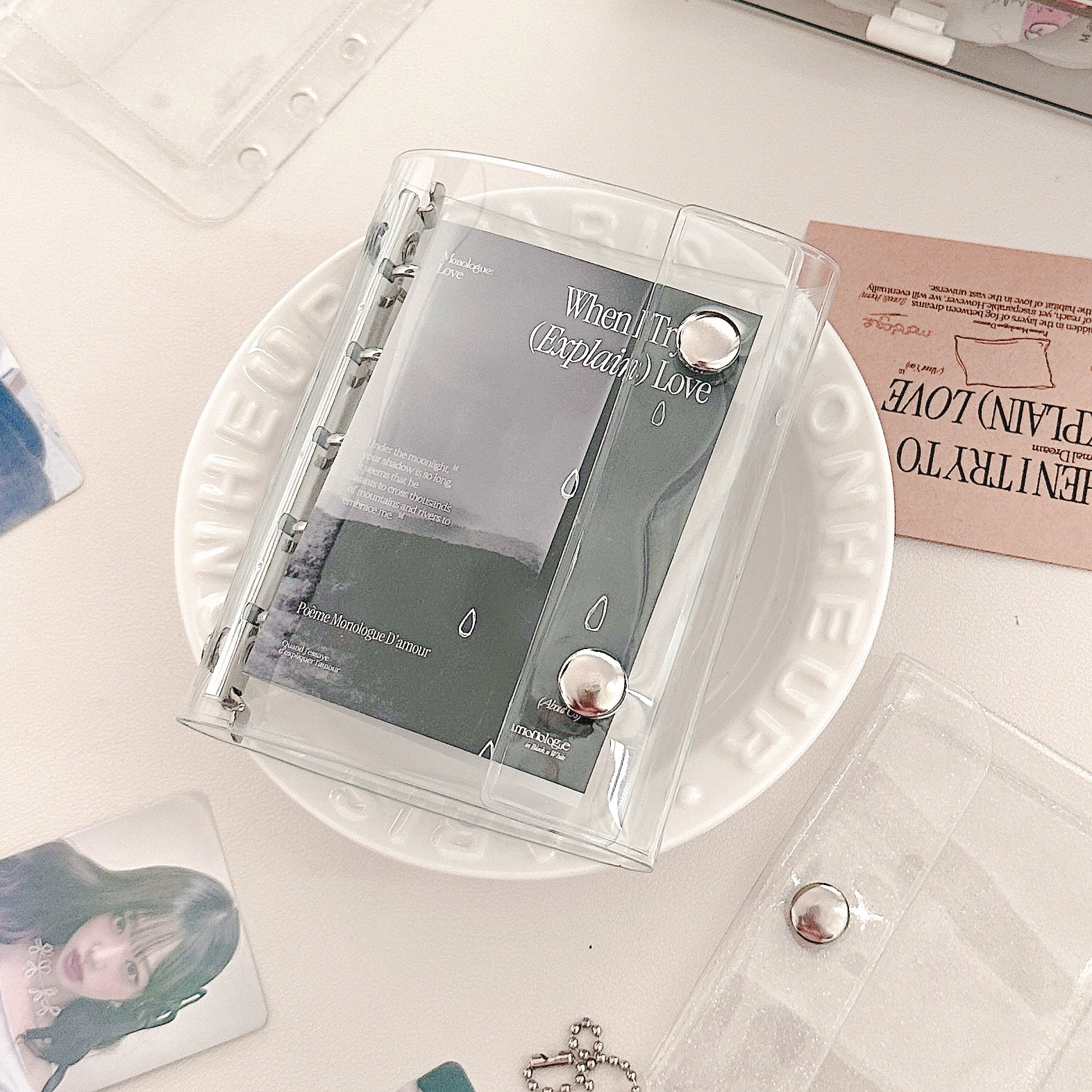 ПВХ прозрачный m5 тройной складной лист ручной книги ins портативный студенческий дневник чехол для хранения сумки