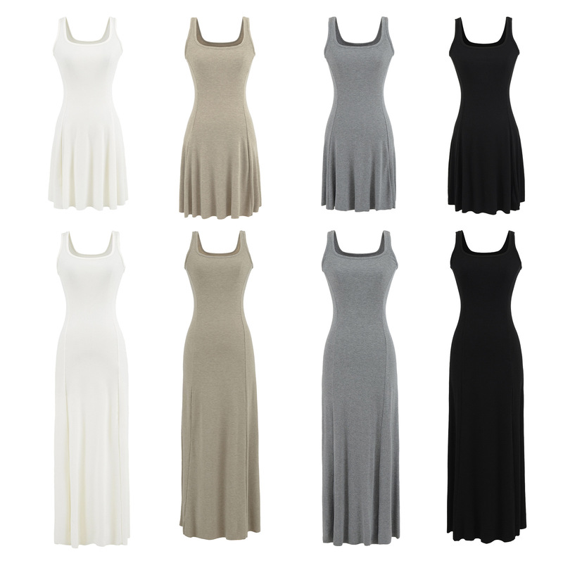 Niche I-shaped Vest Sling Knitted Skirt dress Women's 2025 American Long Slim-fit Sling Skirt for Spring and Summer