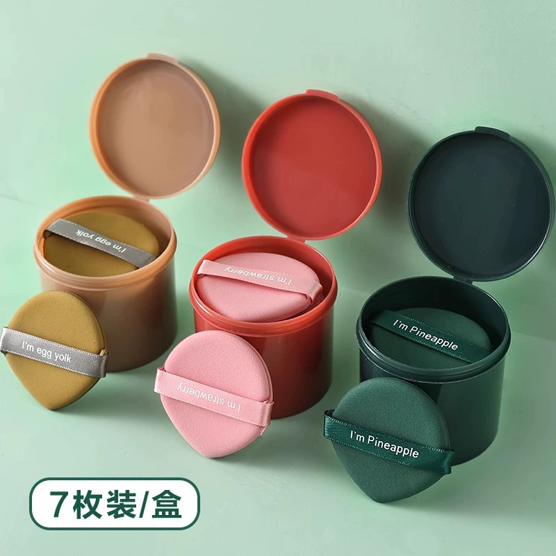 7 штук | Пудра на воздушной подушке, супер мягкая губка для макияжа, влажная и сухая жидкая основа, рассыпчатая пудра, BB, специальный инструмент для макияжа