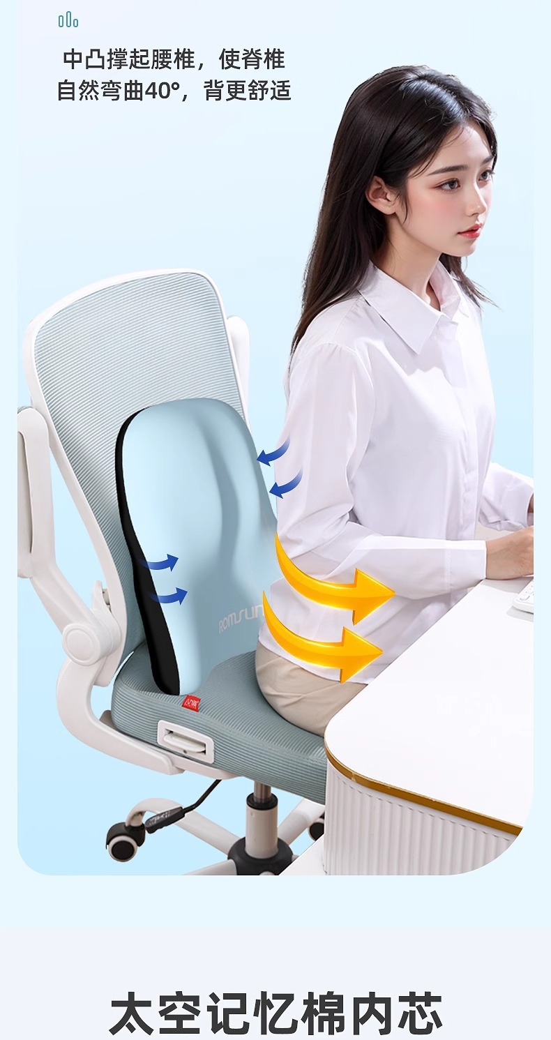 Zhebao Lumbar Pillow Cushion Seat Lumbar Support Workstation Sedentary Waist Support Back Cushion
