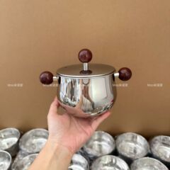 米诺家食品级304不锈钢猪油罐迷你带滤网储油罐耐高温家用荤油