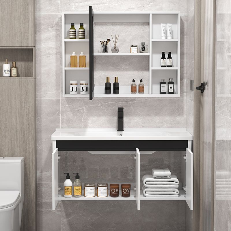 Engrosado simple lavabo gabinete de baño combinación espacio de baño lavabo integrado cerámica