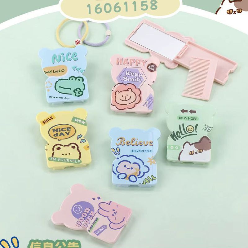 Love peine nuevo show divertido 2025 dibujos animados espejo de maquillaje espejo lindo al por mayor portátil portátil simple espejo de mano pequeño