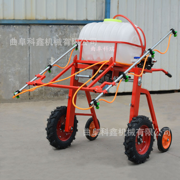 科鑫100升手扶打药机 汽油动力高架玉米打药车 小四轮植保喷药机