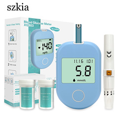 szkiaXG803 全自動血糖値計血糖計、試験紙と採血針付き、正確な越境輸出