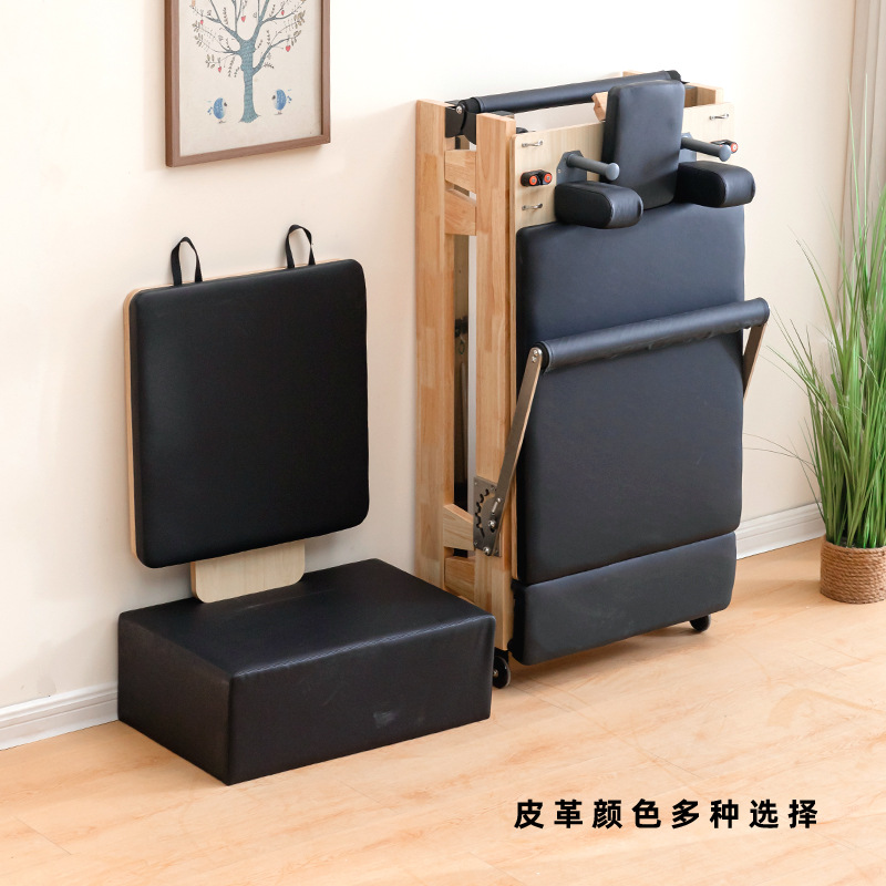 Pilates core cama gran aparato roble casa equipos de fitness pilates cama de entrenamiento plegable cama de yoga