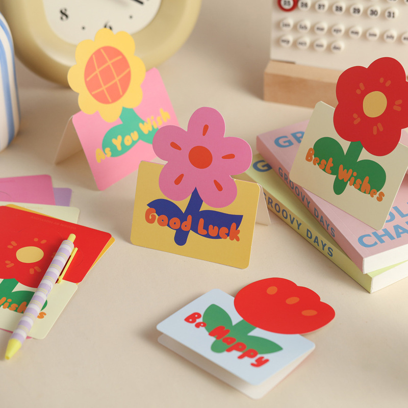 Children's Day Message Card Teacher's Day Greeting Card High-End Stereo Creative Flower Shop Card Birthday Confession Small Greeting Card