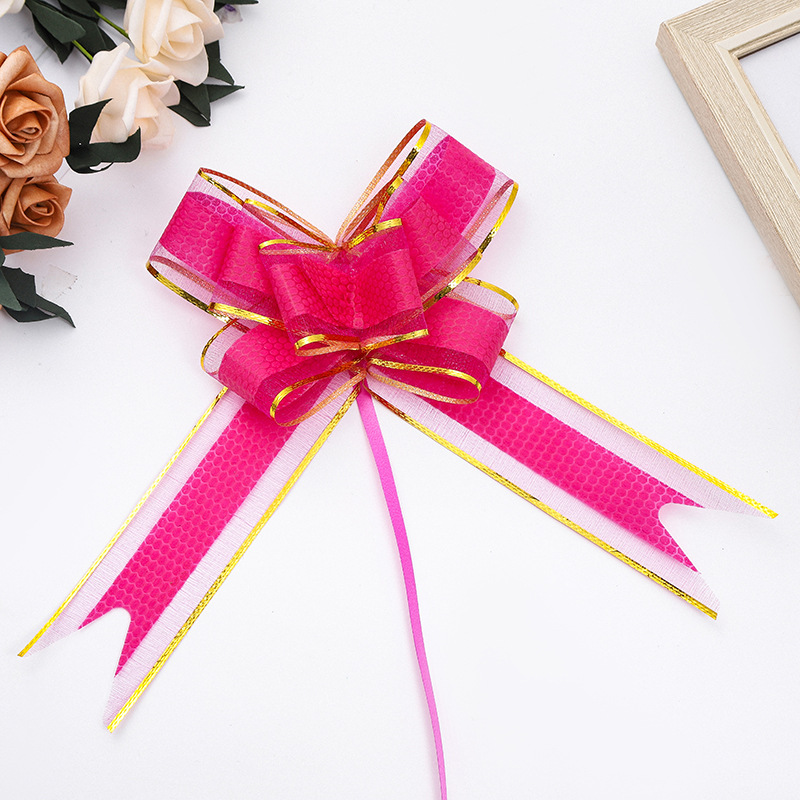 Transfronterizo 50 gran patrón de piedra hilo de nieve arco flor tirada a mano tela no tejida Festival de la boda guirnalda cinta guirnalda