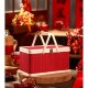 Red rectangular single-layer large size 37x22x20cm total height 33cm