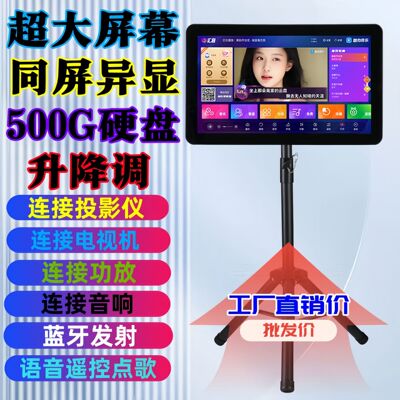 Семейный KTV Doting Machine Machine беспроводной микрофон сенсорный экран рукописная песня Voice Point Song K Art Outdoor Mobile Point Peling Portable