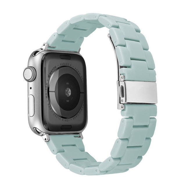 Aplicable a Huawei Samsung tres correa de reloj de plástico arco iris sólido correa de reloj de plástico Apple iwatch