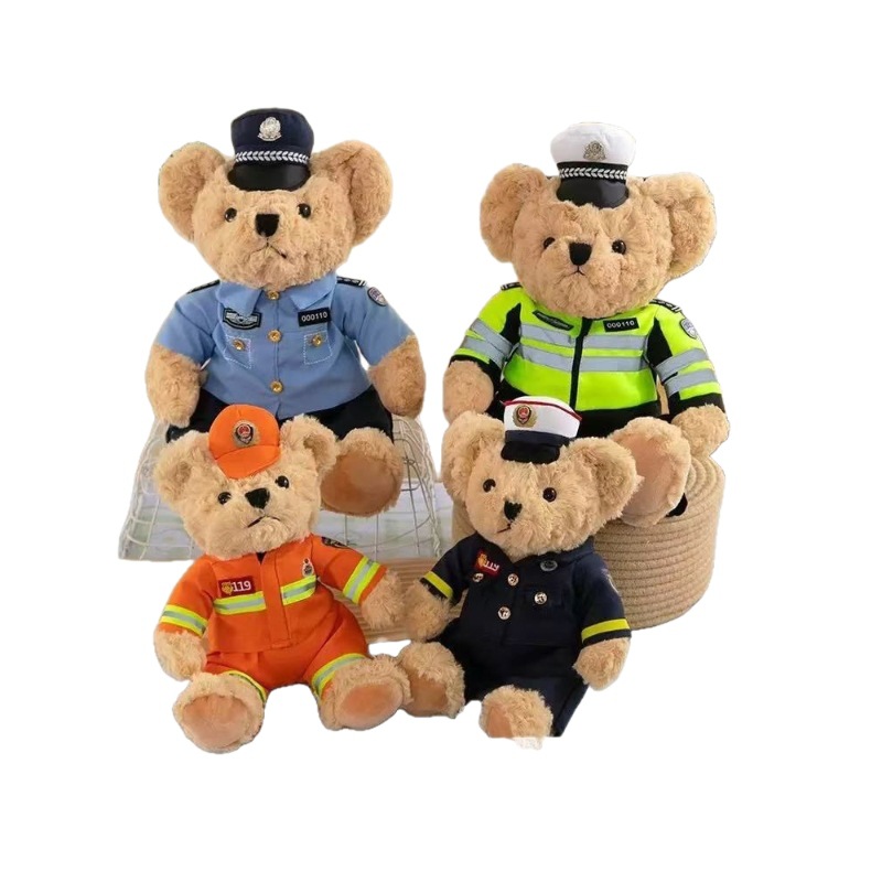 警察のクマのぬいぐるみ、交通警察のクマのぬいぐるみ、消防士のクマのぬいぐるみ、テディベアのぬいぐるみ、女の子や子供へのプレゼント