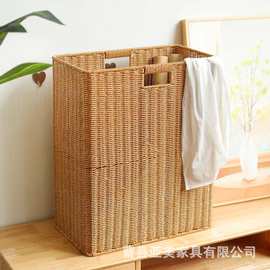 创意编织收纳筐家居落地衣物储物篮客厅装饰杂物玩具整理筐垃圾篓