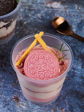 冰淇淋杯日式焦糖双皮奶酸奶布丁杯慕斯杯塑料一次性杯子带盖圆形