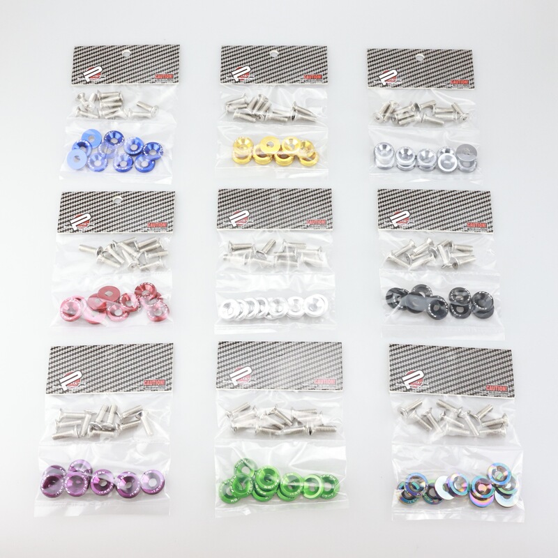 Jdm Car Modification Gasket Screws Gasket Guard Plate Washer Surround Fender M6 Screw Decorative Gasket Universal