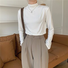 九色面膜衣秋冬纯色内搭秋衣百搭保暖长袖打底衣半高领打底衫女秋