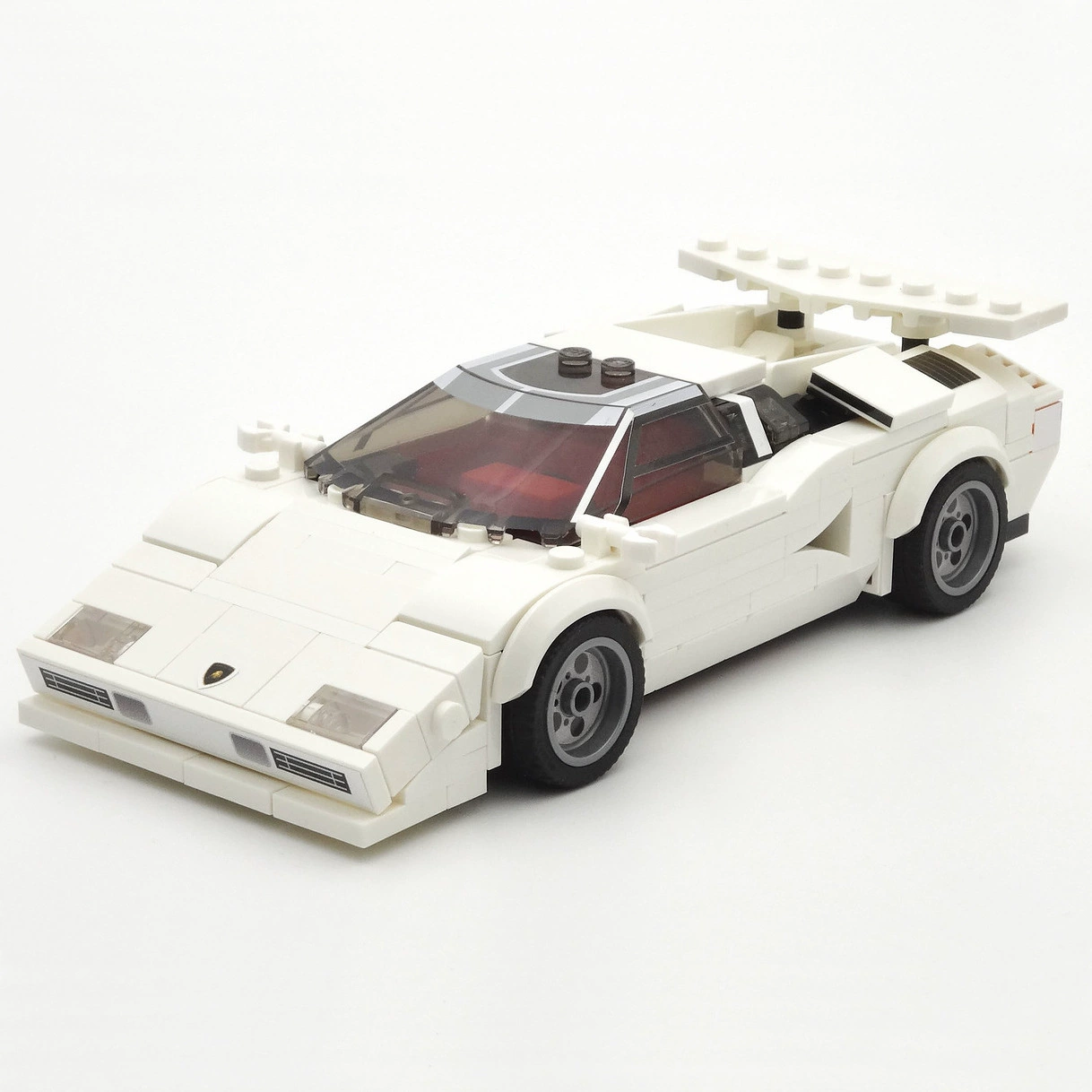 跨-граница MOC мелкие части строительных блоков 91024 Голубой Боргини Countach совместимый с Lego суперкар гоночная серия