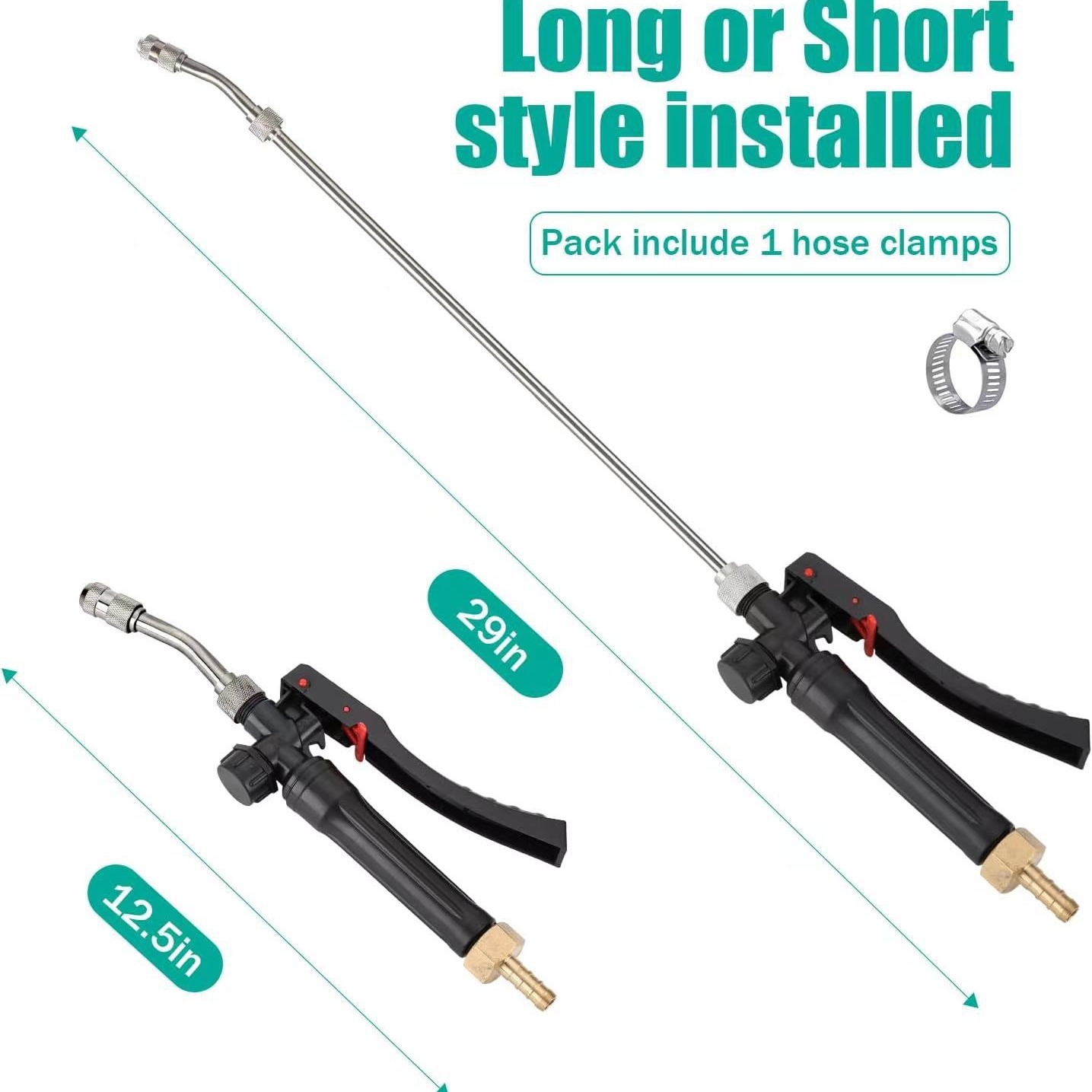 跨境爆款农业喷水枪高压3/8可调雾化打药枪育苗洒水空调清洗喷枪