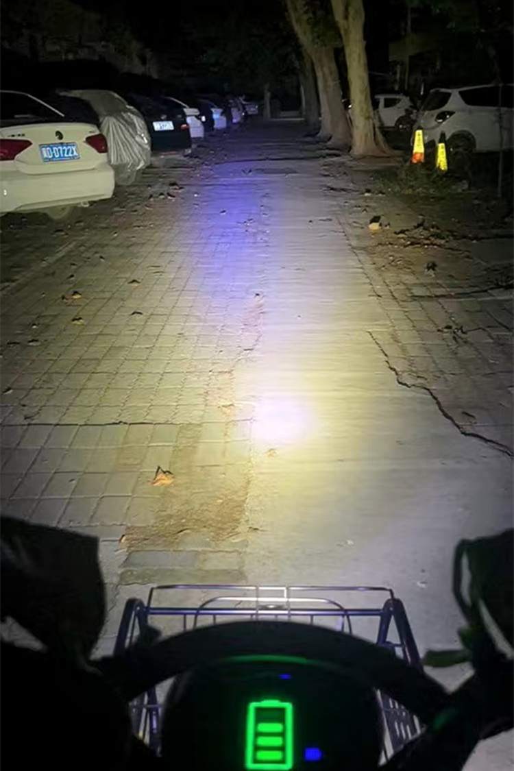 Motorcycle LED headlight, ultra-bright, 48v60v72v, modified front light for three-wheeled electric vehicles, no wiring required